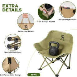 Qunature Folding Carbon Steel Camping Chair - Adult & Kids Sizes