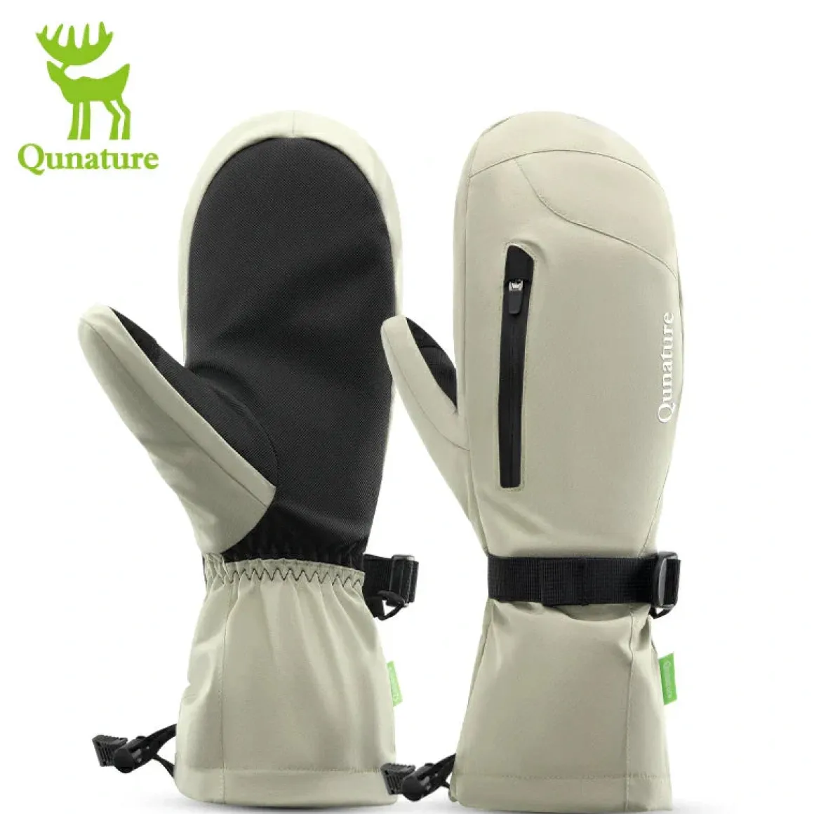 Qunature Full-Palm Ski Gloves Windproof Touchscreen Enhanced Grip
