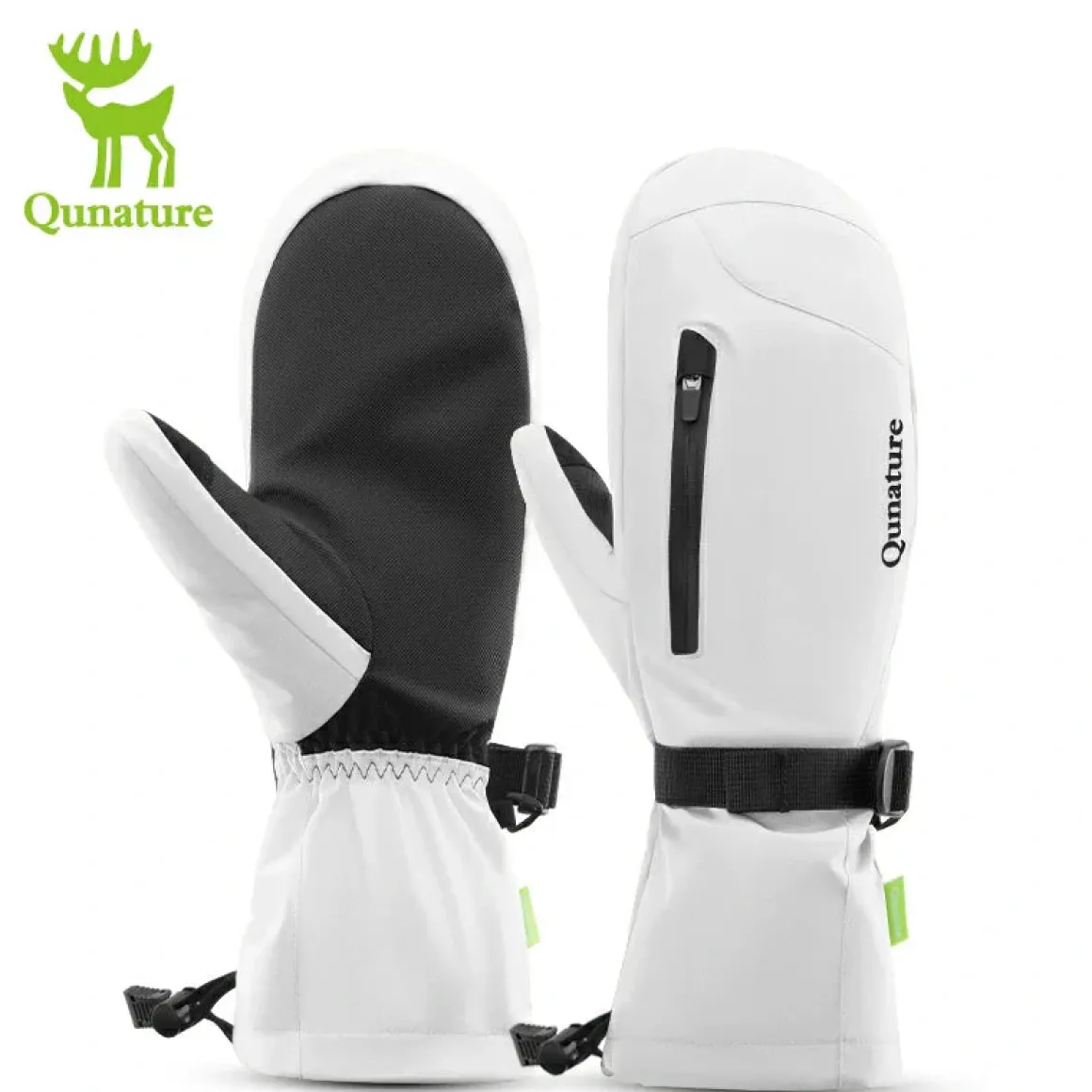 Qunature Full-Palm Ski Gloves Windproof Touchscreen Enhanced Grip