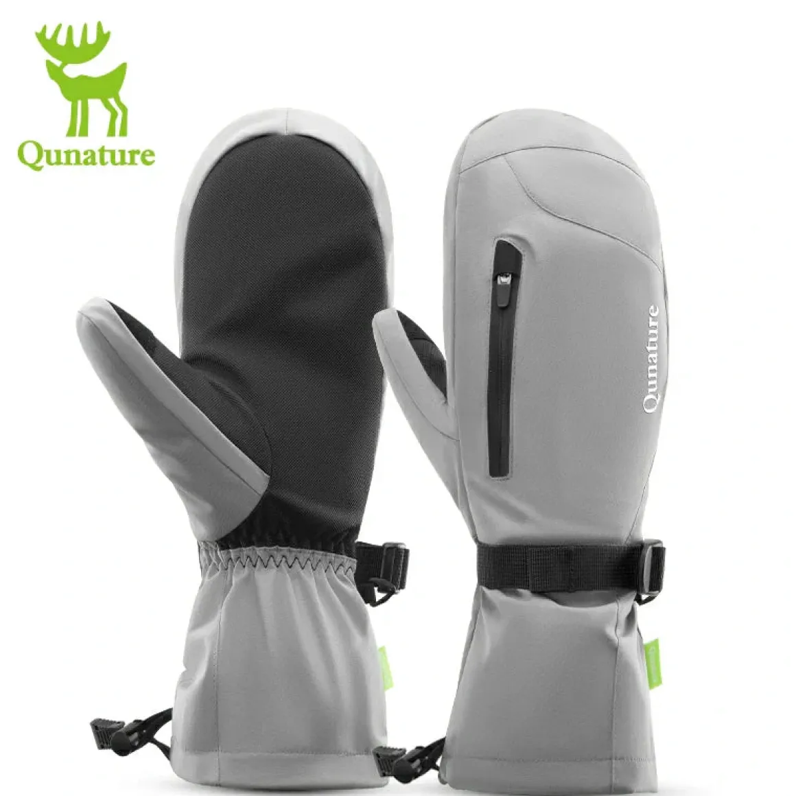 Qunature Full-Palm Ski Gloves Windproof Touchscreen Enhanced Grip