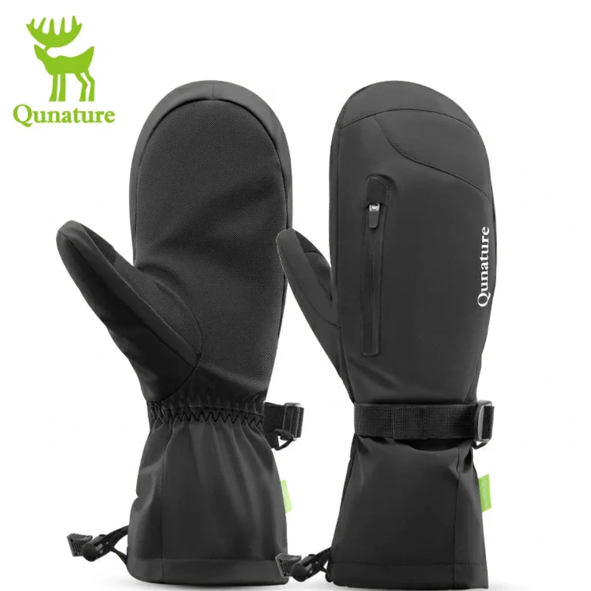 Qunature Full-Palm Ski Gloves Windproof Touchscreen Enhanced Grip
