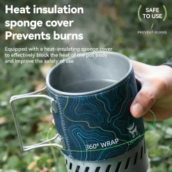 Qunature Integrated Heat Collection Stove System for Camping, Hiking and Outdoor Adventures