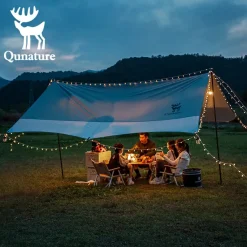 Qunature 3-in-1 Waterproof Canopy Floor Mat Raincoat UPF50+ for Camping