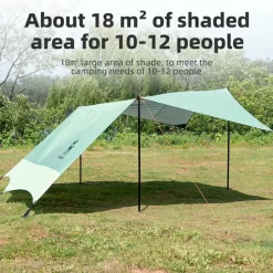 Qunature 3-in-1 Waterproof Canopy Floor Mat Raincoat UPF50+ for Camping
