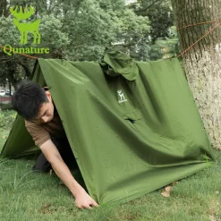 Qunature 3-in-1 Waterproof Raincoat Canopy Floor Mat Lightweight Portable