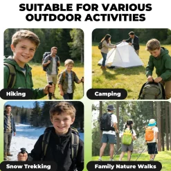 Qunature Kids Aluminum Trekking Pole with Adjustable Height