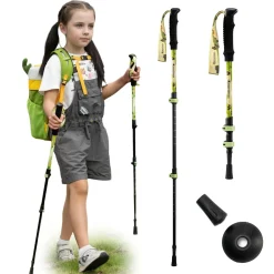 Qunature Kids Aluminum Trekking Pole with Adjustable Height