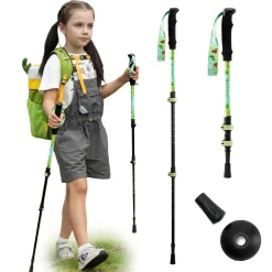 Qunature Kids Aluminum Trekking Pole with Adjustable Height