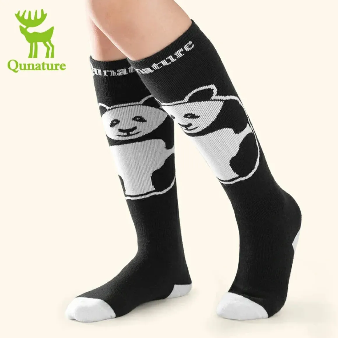 Qunature Kids Panda Ski Socks | Heat Retaining Winter Warmth