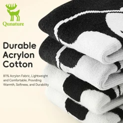 Qunature Kids Panda Ski Socks | Heat Retaining Winter Warmth