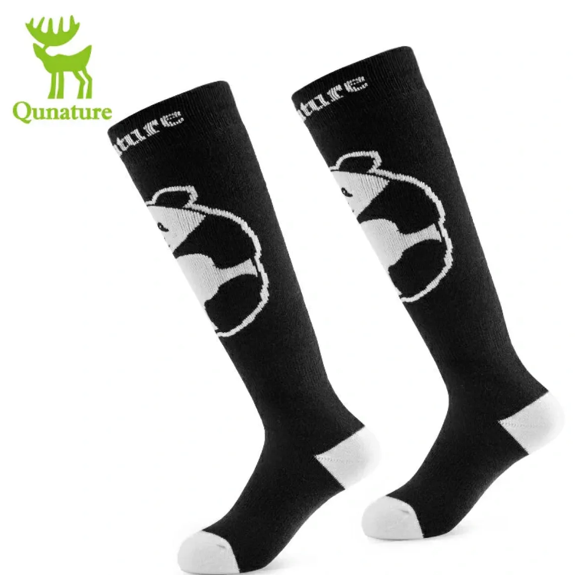 Qunature Kids Panda Ski Socks | Heat Retaining Winter Warmth