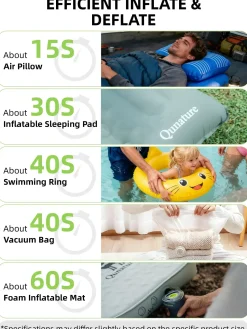 Qunature 5KPa Rechargeable Electric Air Pump with 3 Nozzles