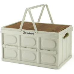 Qunature 55L Collapsible Storage Bin with Lid and Handle