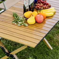 Qunature Lightweight Foldable Aluminum Table with Stable Triangular Structure
