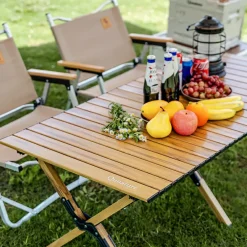 Qunature Lightweight Foldable Aluminum Table with Stable Triangular Structure