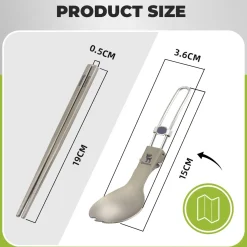 Qunature Lightweight Titanium 3-in-1 Tableware Set