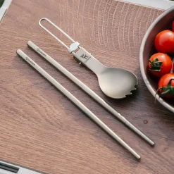 Qunature Lightweight Titanium 3-in-1 Tableware Set