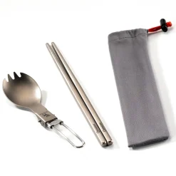 Qunature Lightweight Titanium 3-in-1 Tableware Set