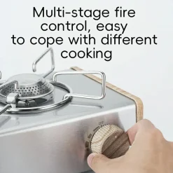 Qunature Mini Cassette Stove with 2.8KW Flame Magnetic Gas Tank Portable Design