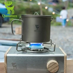 Qunature Mini Cassette Stove with 2.8KW Flame Magnetic Gas Tank Portable Design