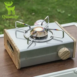 Qunature Mini Cassette Stove with 2.8KW Flame Magnetic Gas Tank Portable Design