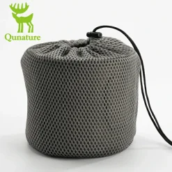 Qunature 1100ml Pure Titanium Camping Cup with Foldable Handle Lightweight