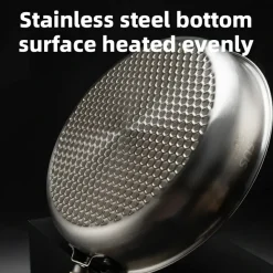 Qunature Non-Stick Stainless Steel Frying Pan with Detachable Handle