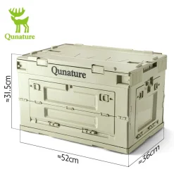 Qunature Outdoor Folding Storage Box with Multi-Door Design and Tabletop Option