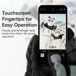 Qunature Outdoor Insulated Ski Gloves - Windproof Waterproof Touchscreen Compatible