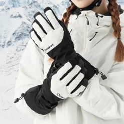 Qunature Outdoor Insulated Ski Gloves - Windproof Waterproof Touchscreen Compatible