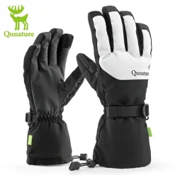 Qunature Outdoor Insulated Ski Gloves - Windproof Waterproof Touchscreen Compatible