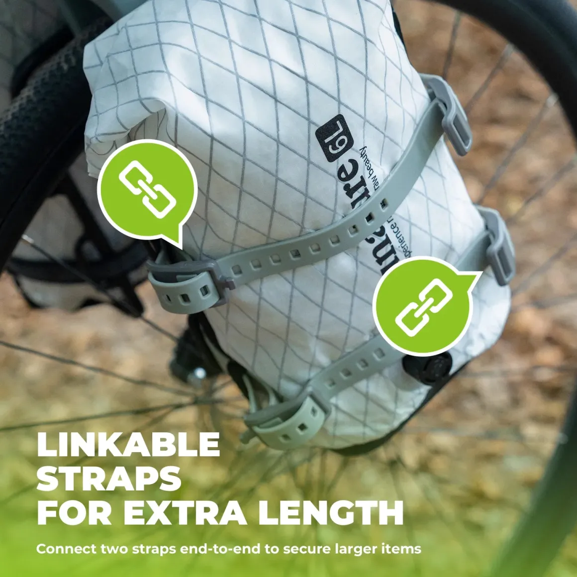 Qunature 2-Pack Heavy-Duty Gear Strap with TPU Polyether for Bikepacking
