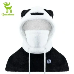 Qunature Panda Head Cover | Adorable Parent-Child Winter Wear