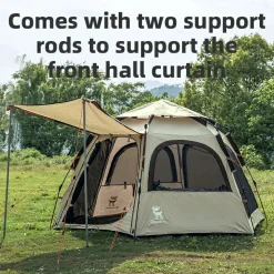 Qunature Quick Setup Hexagonal Tent UPF50+ Waterproof Lightweight