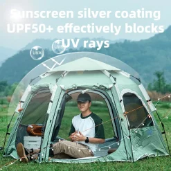 Qunature Quick Setup Hexagonal Tent UPF50+ Waterproof Lightweight