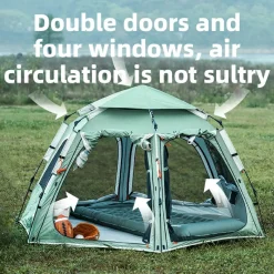 Qunature Quick Setup Hexagonal Tent UPF50+ Waterproof Lightweight