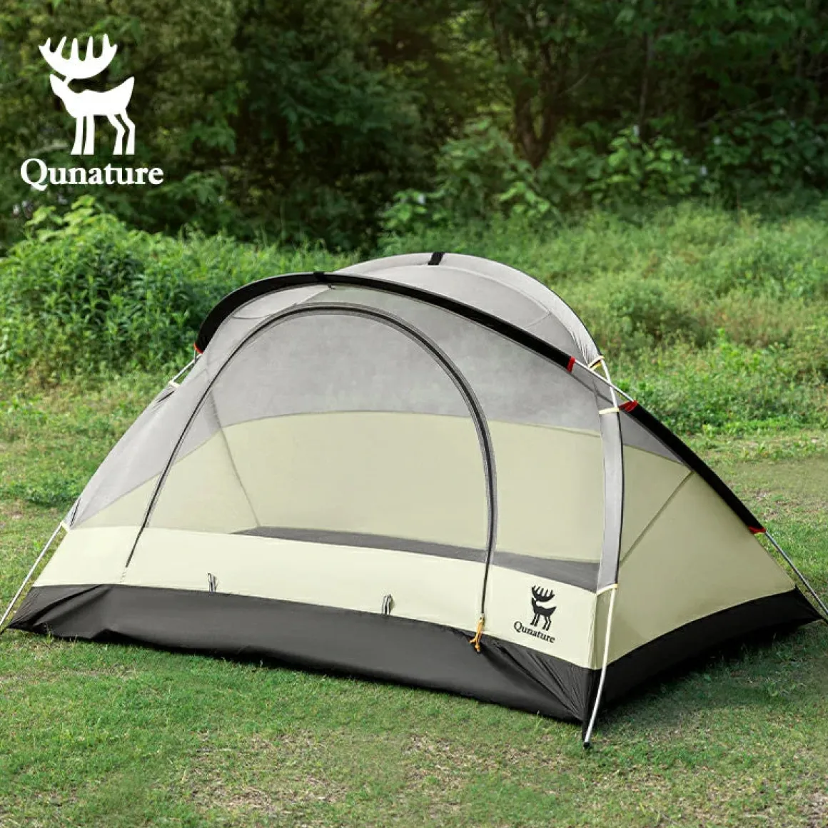 Qunature Rainproof Tent Lightweight Aluminum Rods Easy Setup for Camping