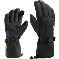 Qunature Ski Gloves Multi-Fabric, Touchscreen, Warmth Lock