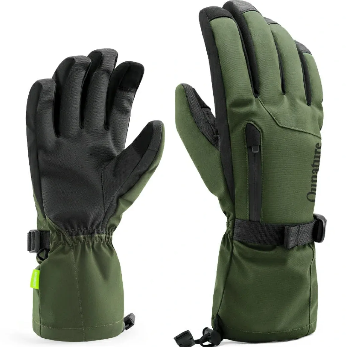 Qunature Ski Gloves Multi-Fabric, Touchscreen, Warmth Lock