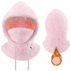 Qunature Thermal Fleece Helmet Liner – Windproof Balaclava Hood for Skiing and Winter Sports
