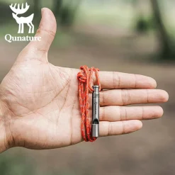Qunature Titanium Survival Whistle 120dB Loud, Durable, Portable Outdoor Gear