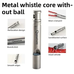 Qunature Titanium Survival Whistle 120dB Loud, Durable, Portable Outdoor Gear