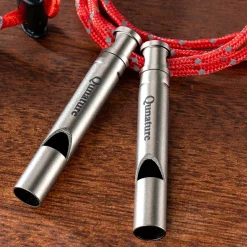 Qunature Titanium Survival Whistle 120dB Loud, Durable, Portable Outdoor Gear