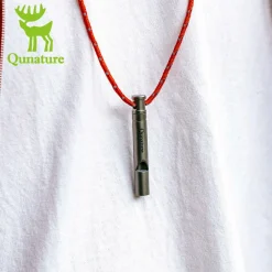 Qunature Titanium Survival Whistle 120dB Loud, Durable, Portable Outdoor Gear