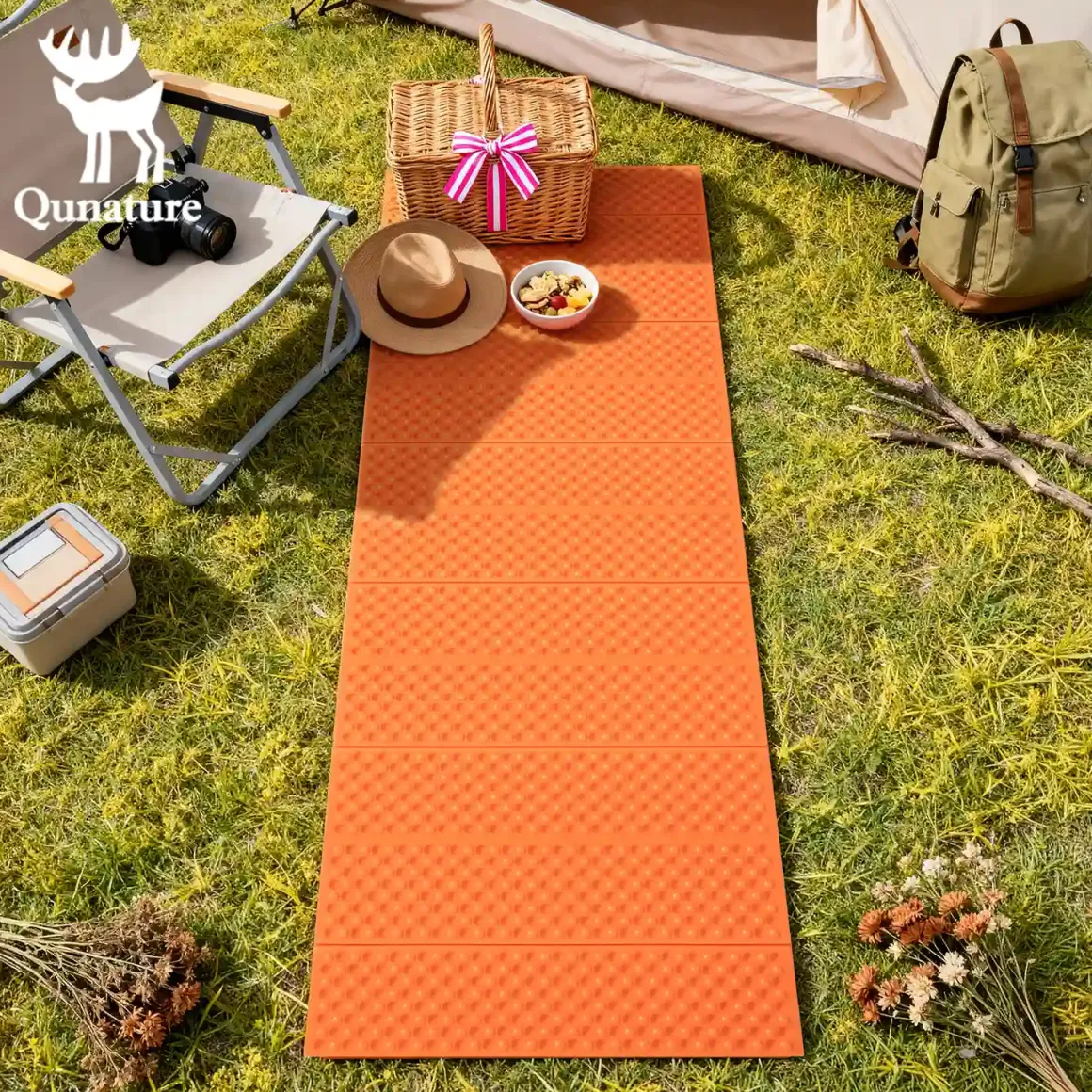 Qunature Ultralight Folding Sleeping Pad Waterproof R-Value 1.8
