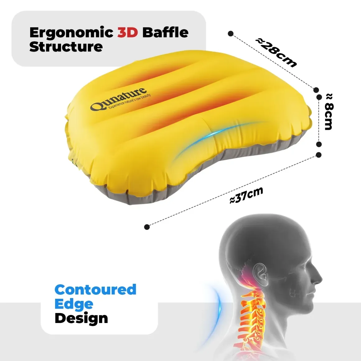 Qunature Ultralight Inflatable Camping Pillow