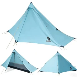 Qunature Ultralight Tent Rodless Rainproof Easy Setup for Outdoor Camping