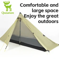 Qunature Ultralight Tent Rodless Rainproof Easy Setup for Outdoor Camping
