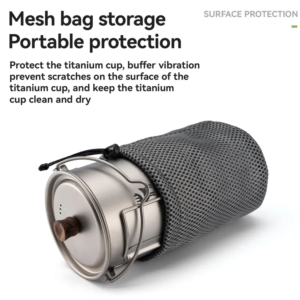 Qunature Ultralight Titanium Camping Mug 750 ml