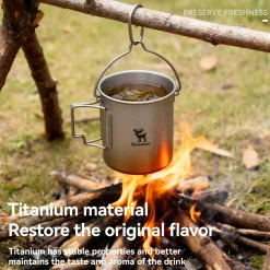 Qunature Ultralight Titanium Camping Mug 750 ml